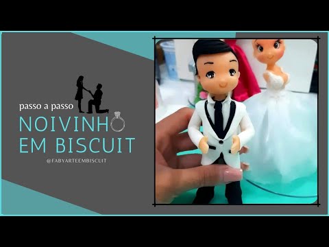 Como fazer "Noivinho em Biscuit" (Passo a Passo) Faby Arte em Biscuit