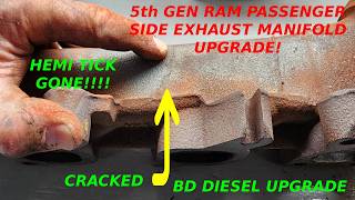 5th Generation Ram 1500 5.7 HEMI passenger side exhaust manifold replacement with BD Diesel upgrade