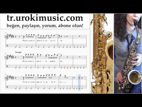 Saksafon dersleri (alto) Prince Royce - Darte un Beso Bölüm#2 um-723