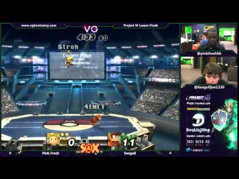 S@X 10/14/14 - Pink Fresh (Lucas) vs Seagull Joe (Diddy Kong, Mario) - Project M LFs - Smash PM