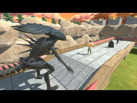 XENOMORPH VS AVENGERS DEATH RUN - Animal Revolt Battle Simulator