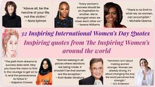 32 inspiring women’s day quotes | quotes by Inspiring women’s around the world | women’s day speech