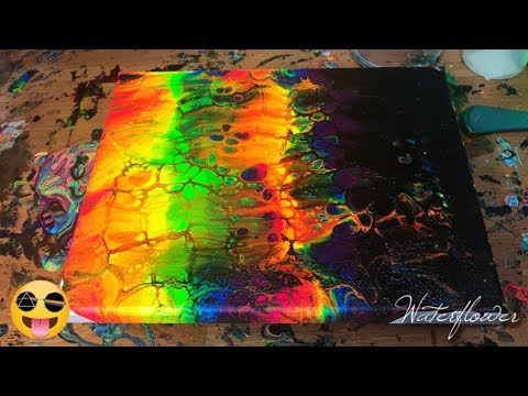 Swipe + Chameleon Cells Technique Fluid Art | Acrylic Pouring
