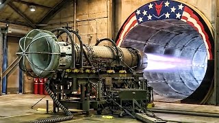 F-16 Jet Engine Test At Full Afterburner In The Hush House