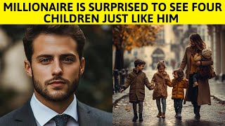 A MILLIONAIRE WAS SHOCKED WHEN HE SAW FOUR CHILDREN ON THE STREET WHO LOOKED JUST LIKE HIM...