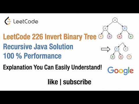 Leetcode 226 Invert Binary Tree Recursive Java Solution 100 Percent Performance