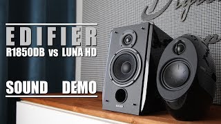 Edifier R1850DB vs Edifier E25HD Luna Eclipse HD  ||  Sound Demo w/ Bass Test