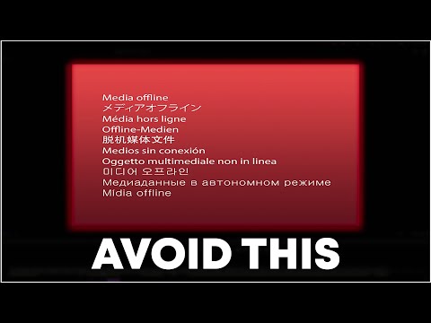 How to avoid MISSING FILES in Premiere Pro forever!