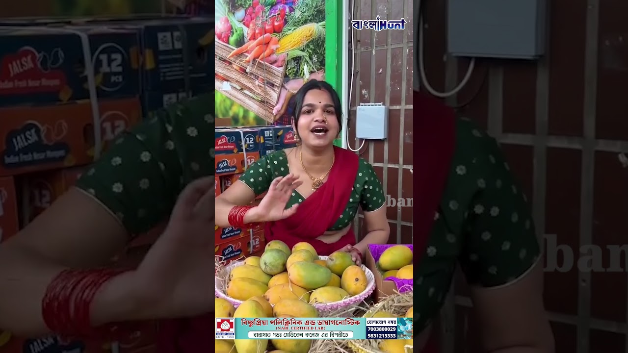 লন্ডনের রাজপথে লাল শাড়ি পরে আমের ঠেলা! 'আম লে লো' ডাক শুনে থমকে গেলেন ব্রিটিশরা, তোলপাড় নেটপাড়া !