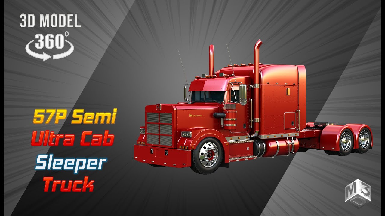 Полуприцеп 57P &mdash; грузовик со спальной кабиной Ultra &mdash; по индивидуальному заказу 3D Модель