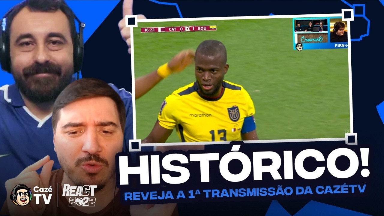 REACT COM LUÍS E RAONY DE QATAR X EQUADOR NA COPA DO MUNDO FIFA 2022, O PRIMEIRO JOGO DA CAZÉTV!