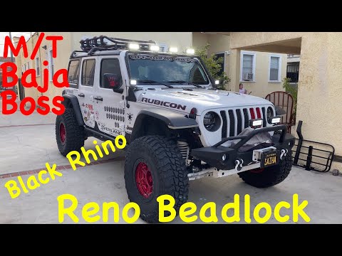 Jeep JLU Rubicon Black Rhino Reno Beadlocks and Mickey Thompson Baja Boss
