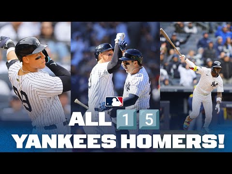 All 15 of the Yankees Opening Weekend home runs (Ties MLB record to start the season!)