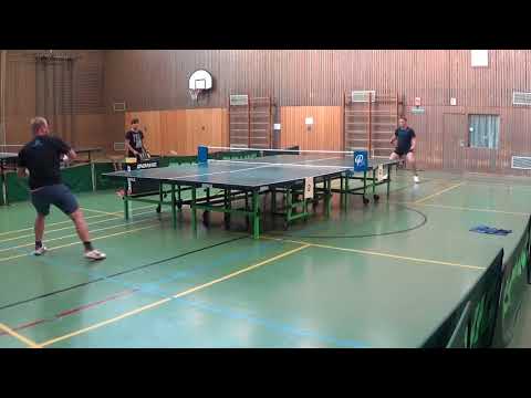 Andreas Greb vs Sannert Finale Vierertisch Turnier Greuther Fuerth 20180714 Finalrunden Table Tennis