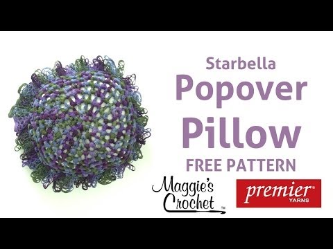 Starbella Popover Pillow Free Crochet Pattern - Right Handed