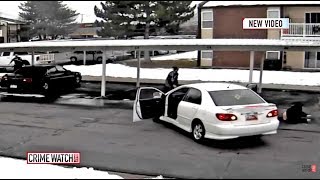 Carjacking caught on camera with toddlers in stolen vehicle
