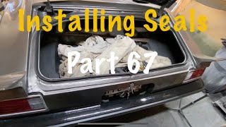 1977 Chevy Camaro Restoration. Part 67. Putting in the trunk and door seals