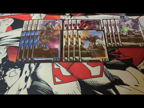Gundam Card Game ~ 1st Place White/Blue Aerial Strike Deck Profile