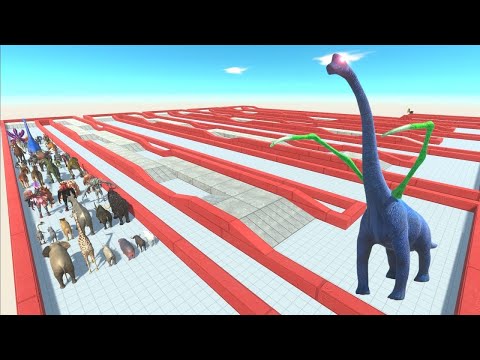 ESCAPE FROM ALIEN BRACHIOSAURUS - Survived Mode - ARBS - Animal Revolt Battle Simulator