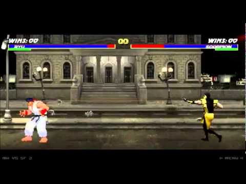 Mortal Kombat vs Street Fighter 2 (Ryu vs Scorpion) - HQ -