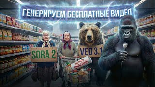 Генерируем бесплатно в SORA 2 и в VEO 3.1 Делаем липсинк и селфи со съемок и все это на одном сайте.