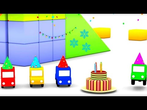 Lehrreicher Zeichentrickfilm - Die 4 kleinen Autos - Für wen ist denn die Geburtstagstorte?