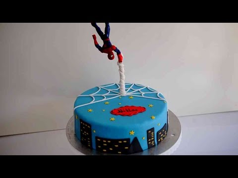 Einfach, Anfängerfreundliche Spiderman Torte - Fondant Motivtorte mit Spiderman - Kuchenfee