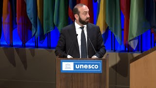 Discours d'Ararat Mirzoyan, ministre des Affaires étrangères de la République d'Arménie, au cours de la 42e session de la Conférence générale de l'UNESCO