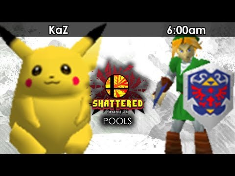 Smash 64: FN | KaZ (Pikachu/Falcon) V SMT | 6:00am (Link) - Shattered 95 Tournament SSB64