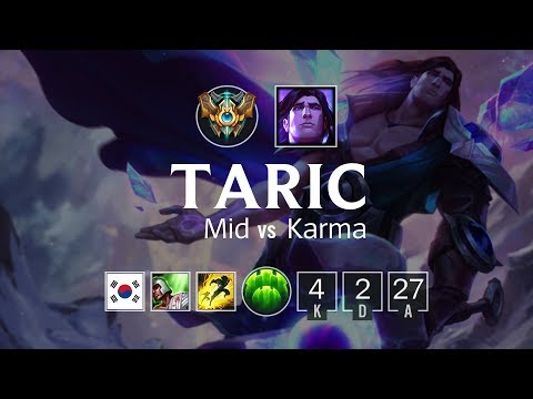 Taric Mid vs Karma - KR Challenger Patch 8.11