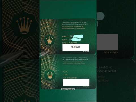 FAKE VS REAL ROLEX WARRANTY CARDS🔍