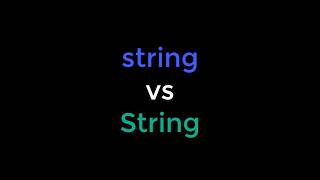 string vs String en C#