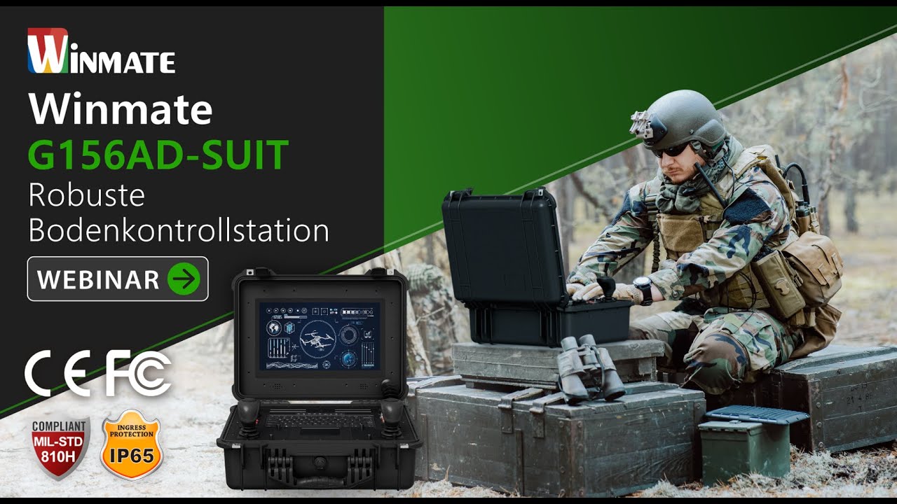 Winmate G156AD-SUIT Robuste Bodenkontrollstation