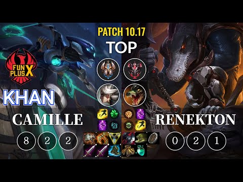 FPX Khan Camille vs Renekton Top - KR Patch 10.17