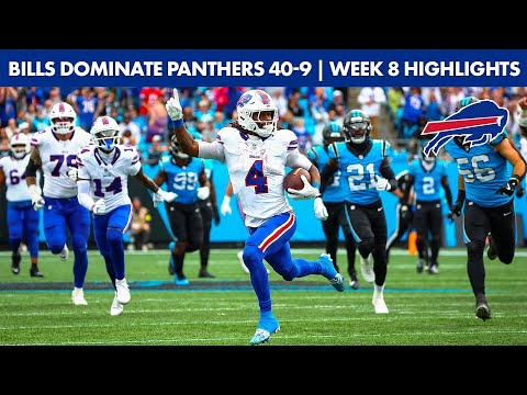 James Cook Goes Off For 216 Rush Yards, 2 TD vs. Carolina Panthers | 2025 Regular Season Week 8