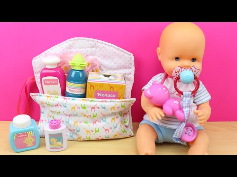 Nenuco - Bolso cambiador Famosa | Muñeca bebe Nenuco en español | Handbag Nenuco Baby Doll