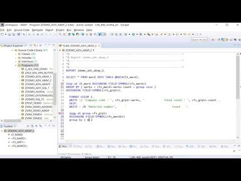 Module 4 || Advanced ABAP - Demo 10 - GROUP BY in LOOP-AdvanceABAP_Demo10