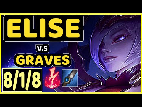 METEOS (ELISE) vs GRAVES - 8/1/8 KDA JUNGLE GAMEPLAY - NA Ranked GRANDMASTER