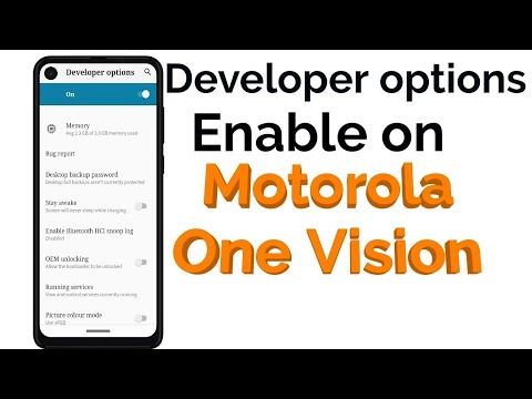 How to Enable Developer options on Motorola One Vision