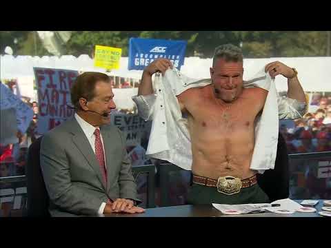 Pat McAfee Reacts To Nick Saban Appearing To Be Annoyed With Him