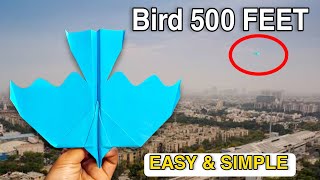How to make a paper plane BIRD fly far | Bird paper plane