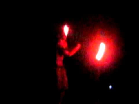 Fire hoop and poi performance