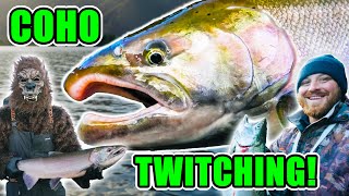 RIDICULOUS Day Twitching For COHO Salmon | 16 Fish Limit, Unforgettable Day