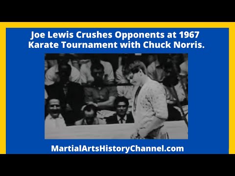 Joe Lewis Crushes Opponents at 1967 Karate Tournament with Chuck Norris & Ed Parker.