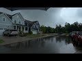 American Neighborhood Walk Through Heavy Rain And Thunder Nature Sounds For Sleep And Study