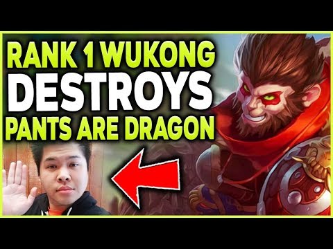 #1 WUKONG WORLD HARD CARRIES AGAINST PANTS ARE DRAGON (GOD MODE WUKONG) - League of Legends