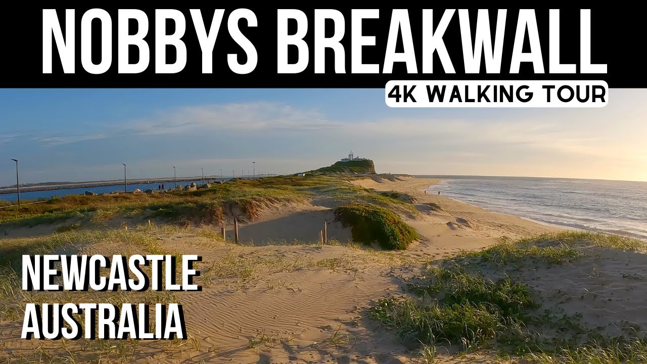 Embark on an immersive walking tour at Nobbys Headland & Breakwall.