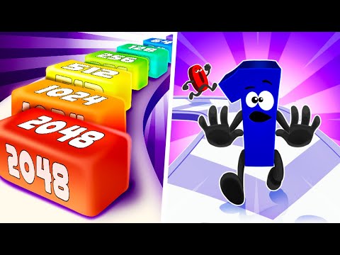 Satisfying Mobile Games - Merge Rush 2048 vs Number Leveling Max Number