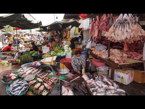 Morning Food Market During Lockdown Town 14 Days - Amazing Food At Phsa Sam Hannah Market