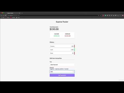Expense Tracker Using Java Script Ep 1 Project Intro
